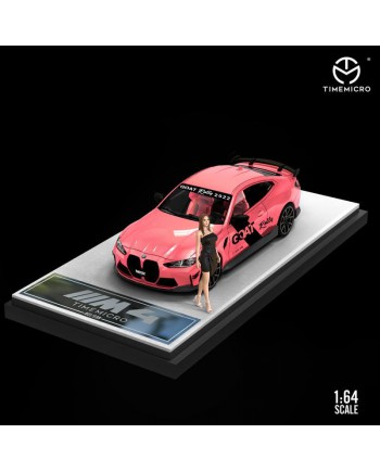 (預訂 Pre-order) Timemicro TM 1/64 BMW M4 Pink (Diecast car model) 人偶版