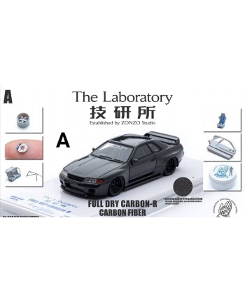 (預訂 Pre-order) Zonzo Studio The Laboratory 1/64 GTR R32 Garageactive (Resin car model) 黑色全碳