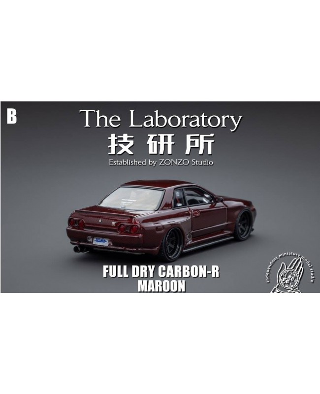 (預訂 Pre-order) Zonzo Studio The Laboratory 1/64 GTR R32 Garageactive (Resin car model) 酒紅色全碳