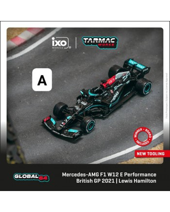 (預訂 Pre-order) TARMAC WORKS 1/64 Mercedes-AMG F1 W12 E Performance, British Grand Prix 2021 Winner, Lewis Hamilton (#T64G-F037-LH1) (Diecast car model)
