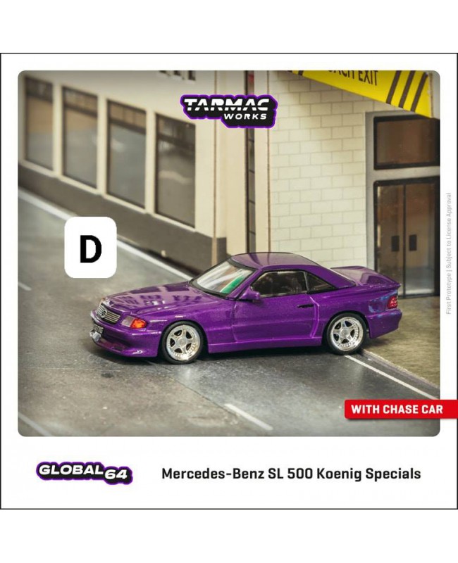 (預訂 Pre-order) TARMAC WORKS 1/64 Mercedes-Benz SL 500 Koenig Specials Purple (T64G-045-PU) (Diecast car model)