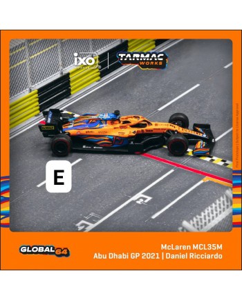 (預訂 Pre-order) TARMAC WORKS 1/64 McLaren MCL35M, Abu Dhabi Grand Prix 2021, Daniel Ricciardo (#T64G-F040-DR3) (Diecast car model)