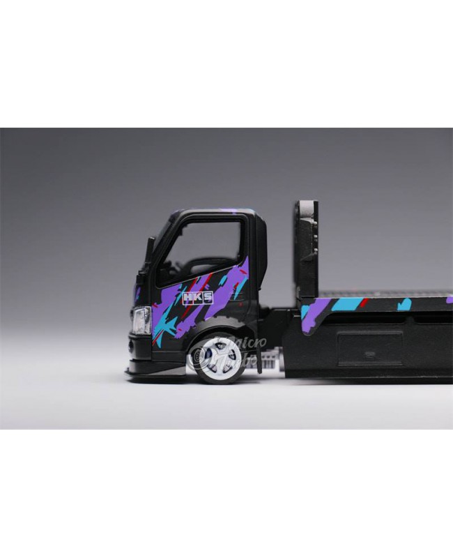 (預訂 Pre-order) Microturbo 1/64 Custom Flatbed Tow Truck 改裝全落地平板拖車 (Diecast car model) 