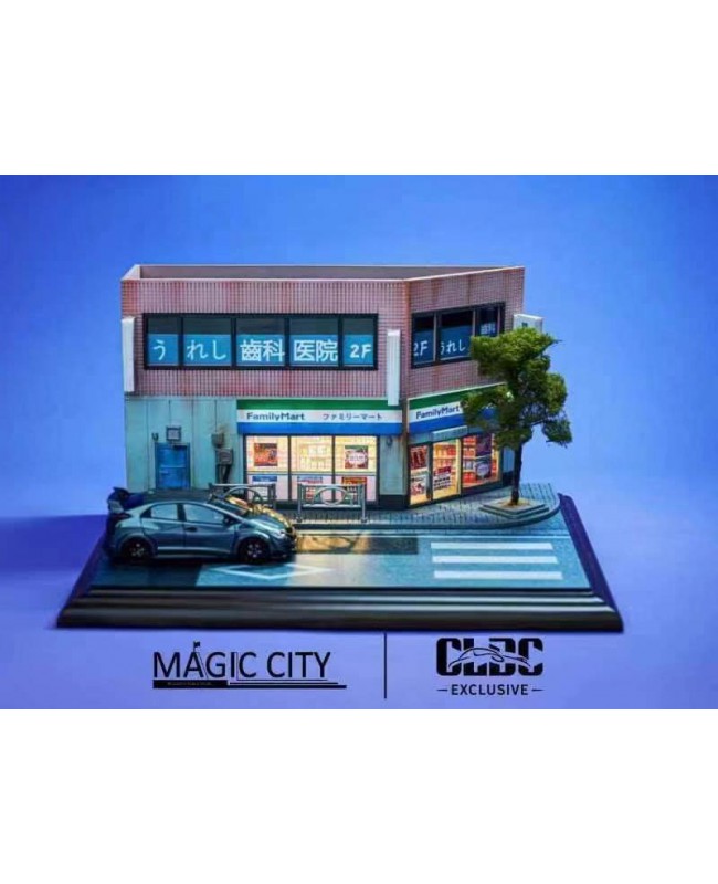 (預訂 Pre-order) CarLoverDieCast x Magic City Collaboration Diorama UN2206-43: 1/43 日本全家超市街景場景