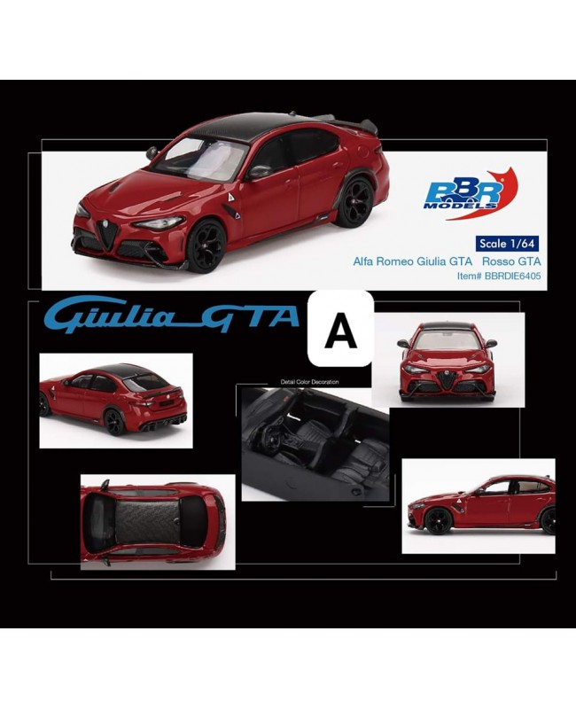 (預訂 Pre-order) BBR 64 Alfa Romeo Giulia GTA Rosso GTA BBRDIE6405 (Diecast car model)