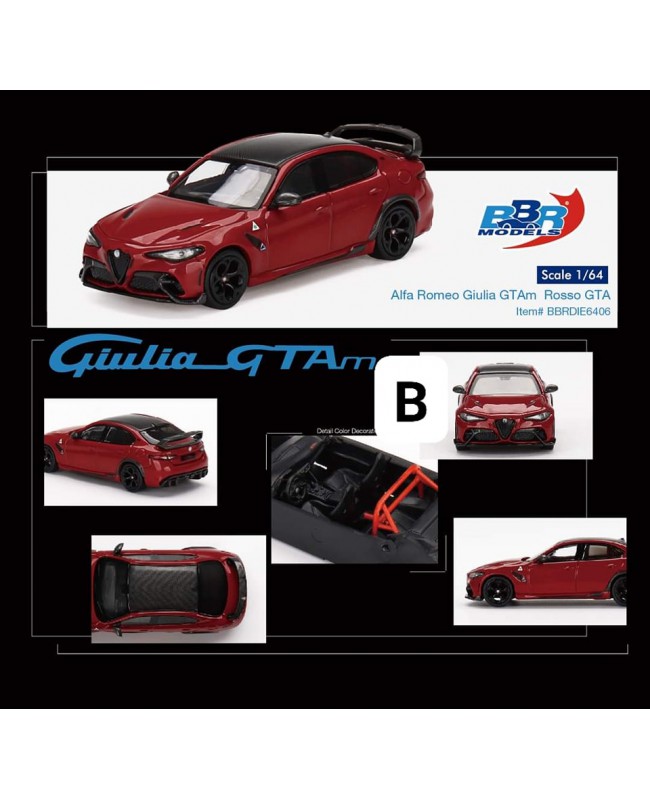 (預訂 Pre-order) BBR 64 Alfa Romeo Giulia GTAm Rosso GTA BBRDIE6406 (Diecast car model)