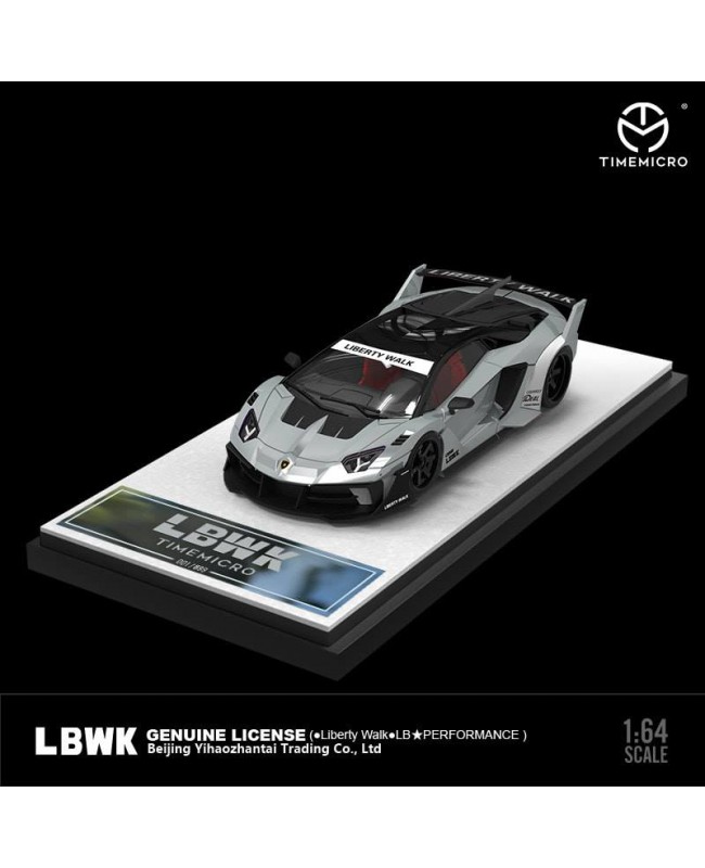 (預訂 Pre-order) TimeMicro TM 1/64 Lamborghini LP700 2.0 LBWK (Diecast car model) 金屬銀色