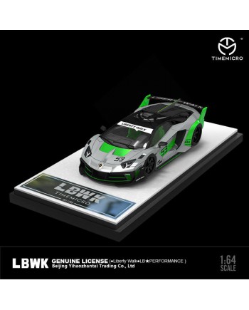 (預訂 Pre-order) TimeMicro TM 1/64 Lamborghini LP700 2.0 LBWK (Diecast car model) 金屬銀綠色