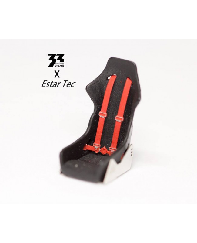 (預訂 Pre-order) Estar Tec x 33DREAMS 1/64 賽車桶型座椅(BS001) 一套包含兩張座椅 限量248套