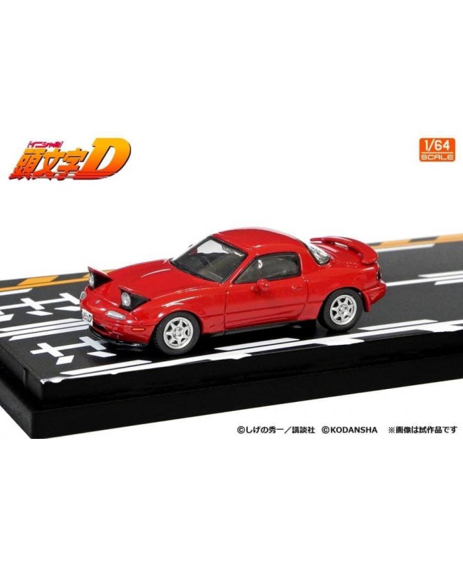 (預訂 Pre-order) Hi Story Initial D Modeler's 1:64 Vol. 11 MD64211
4th Stage Suetsugu Tooru Roadster (NA6CE) Red & Atsuro Kawai Skyline (ER34) purple blue (Diecast car model)