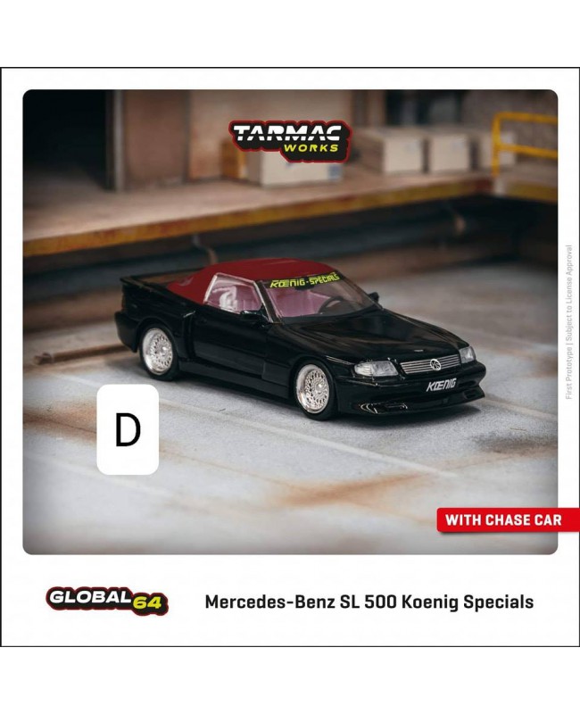 (預訂 Pre-order) TARMAC WORKS T64G-045-BL  Mercedes-Benz SL 500 Koenig Specials Black (Diecast car model)