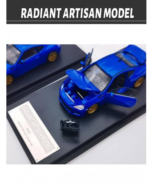 (預訂 Pre-order) Radiant Artisan Model 1/64 BRZ 全開 (Diecast car model) 限量500台 藍色右軚 + 金色RID款輪轂/送RSII白輪
