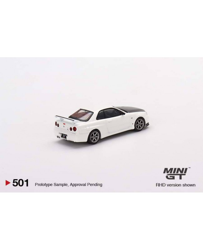 (預訂 Pre-order) Mini GT 1/64 MGT00501-R - Nissan Skyline GT-R (R34) V-Spec II N1 White RHD (Diecast car model)