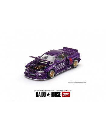 (預訂 Pre-order) MINI GT × KAIDO House KHMG048 Nissan Skyline GT-R R34 Kaido Works V1 紫色 (Diecast car model)