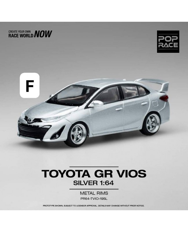 (預訂 Pre-order) Pop Race 1/64 TOYOTA GR VIOS SILVER (PR64-TVIO-19SL) (Diecast car model)