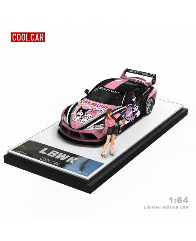 (預訂 Pre-order) CoolCar 1:64 Toyota Supra LBWK (Diecast car model) 粉色人偶版