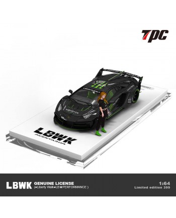 (預訂 Pre-order) TPC 1/64 LBWK 700 GT EVO Black monster (Diecast car model) 人偶版