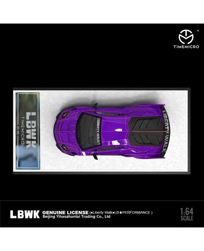 (預訂 Pre-order) Time Micro TM LBWK 1/64 Lambor LP700 GT EVO 爆裂纹 (Diecast car model) 紫