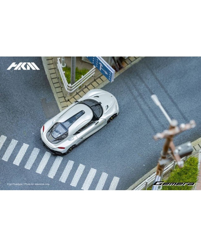 (預訂 Pre-order) HKM 1/64 Koenigsegg Gemera (Diecast car model) Pearl White 珍珠白