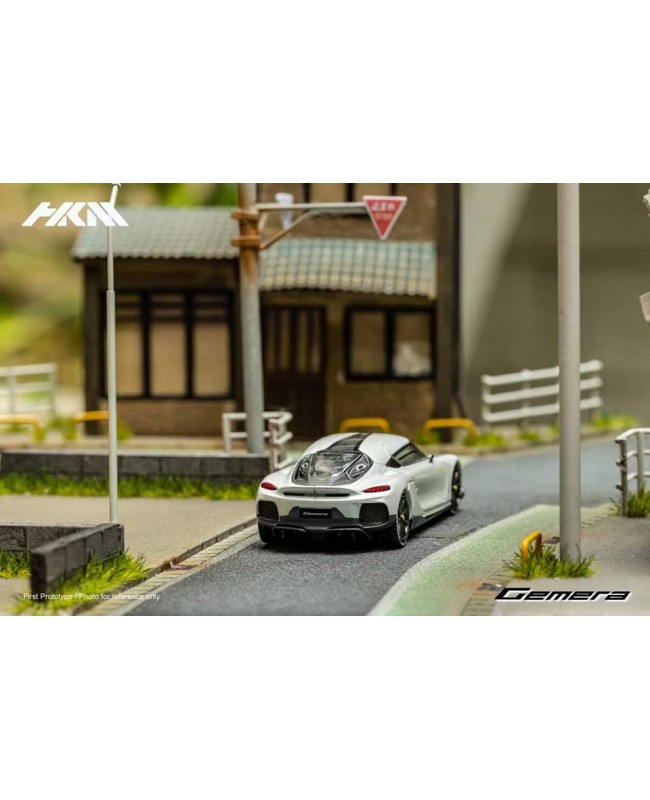 (預訂 Pre-order) HKM 1/64 Koenigsegg Gemera (Diecast car model) Pearl White 珍珠白