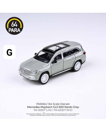 (預訂 Pre-order) PARA 1/64 PA-65307 2020 Mercedes-Maybach GLS Nardo Grey RHD (Diecast car model) 