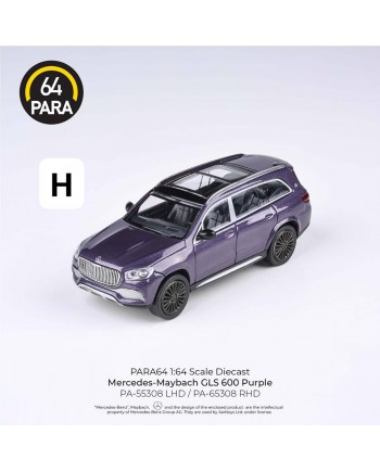(預訂 Pre-order) PARA 1/64 PA-65308 2020 Mercedes-May bach GLS Purple RHD (Diecast car model) 