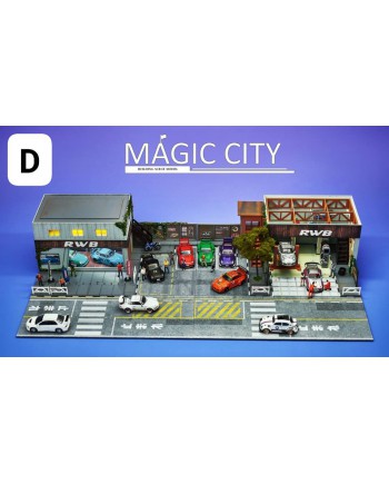 (預訂 Pre-order) Magic City 1/64 場景 110048 RWB展廳&修理廠