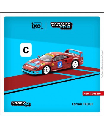(預訂 Pre-order) Tarmac Works 1/64 T64-076-92IGT02 Ferrari F40 GT Italian GT Championship 1992 (Diecast car model)