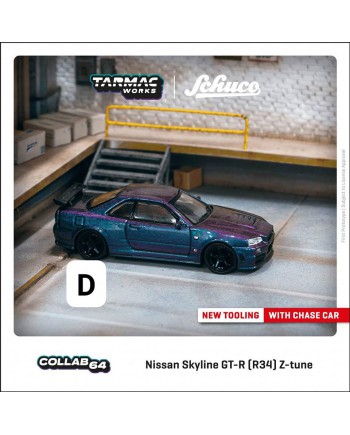 (預訂 Pre-order) Tarmac Works 1/64 T64S-014-MNP Nissan Skyline GT-R (R34) Z-tune Midnight Purple III (Diecast car model)