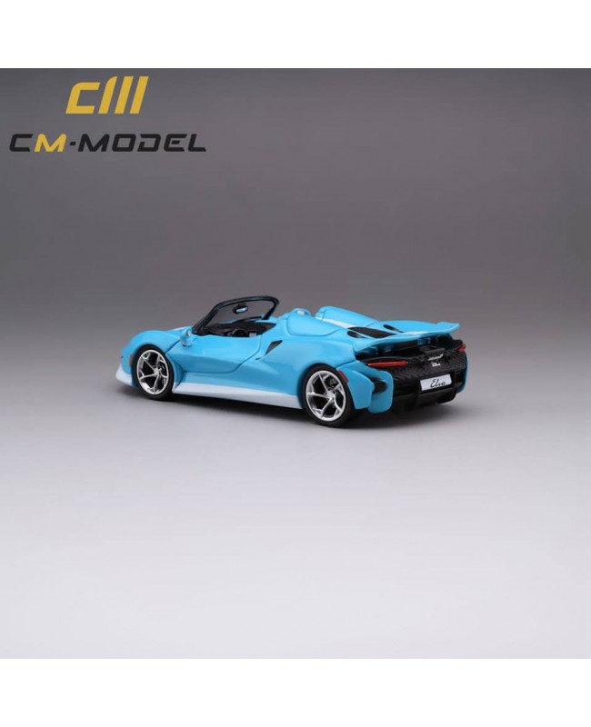(預訂 Pre-order) CM Model 1:64 Mclaren Elva Windscreen (尾翼可上下活動，含可替換輪框) Sky Blue 天空藍 (Diecast car model)