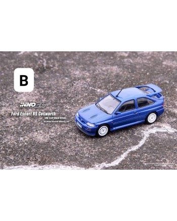 (預訂 Pre-order) INNO64 1/64 IN64-FERS-BLURHDOZ FORD ESCORT RS COSWORTH Metallic Blue RHD with OZ Rally Racing Wheels (Diecast car model)