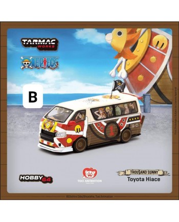 (預訂 Pre-order) Tarmac 1/64 T64-038-OP22 - Toyota Hiace Widebody One Piece Thousand Sunny (Diecast car model)