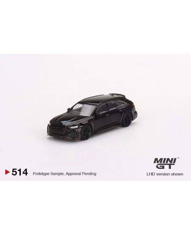 (預訂 Pre-order) MINI GT 1/64 #514 ABT Audi RS6 Johann Abt Signature Edition Black (RHD) (Diecast car model)