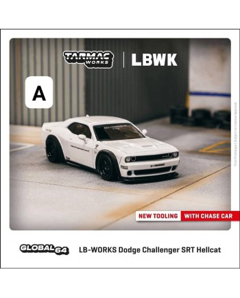 (預訂 Pre-order) Tarmac Works 1/64 T64G-TL039-WH LB-WORKS Dodge Challenger SRT Hellcat White (地獄貓) Lamley Special Edition (Diecast car model)