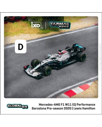 (預訂 Pre-order) Tarmac Works 1/64 T64G-F036-LH2 Mercedes-AMG F1 W11 EQ Performance Barcelona Pre-season Testing 2020 Lewis Hamilton (Diecast car model)