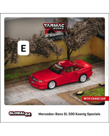 (預訂 Pre-order) Tarmac Works 1/64 T64G-045-RE Mercedes-Benz SL 500 Koenig Specials Red (Diecast car model)