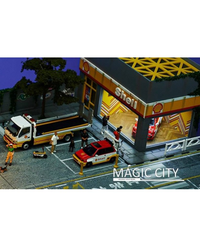 (預訂 Pre-order) Magic City 1/64 Gas Station & Showroom Scene (110051 Shell Petroleum)