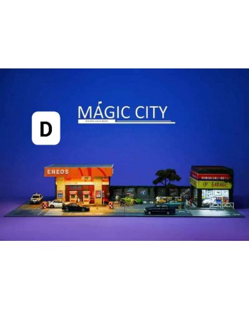 (預訂 Pre-order) Magic City 1/64 Gas Station & Showroom Scene (110053 Japanese ENEOS Gas Station & Used Car Showroom)