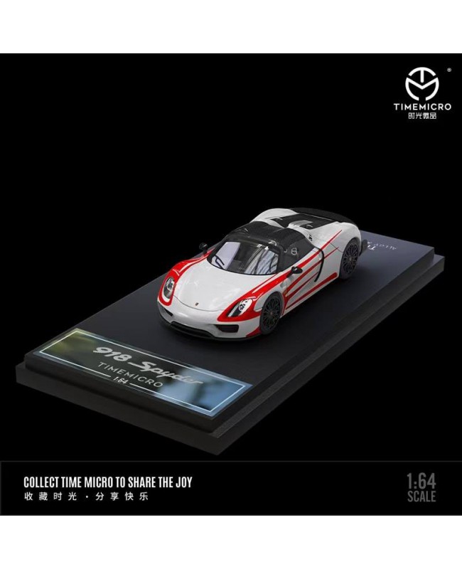 (預訂 Pre-order) TimeMicro 1:64 918 Spyder (Diecast car model) 白色火焰普通版