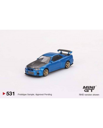 (預訂 Pre-order) MINI GT 1/64 Nissan Skyline GT-R (R34) Top Secret Bayside Blue (MGT00531-R) (Diecast car model)