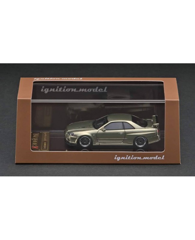 (預訂 Pre-order) Ignition Model IG2940 1/64 Nissan Skyline GT-R V-spec Ⅱ (R34) Millennium Jade (Resin car model)
