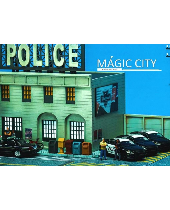 (預訂 Pre-order) Magic City 1/64 American Street View and Repair Shop US0011 美國警察局