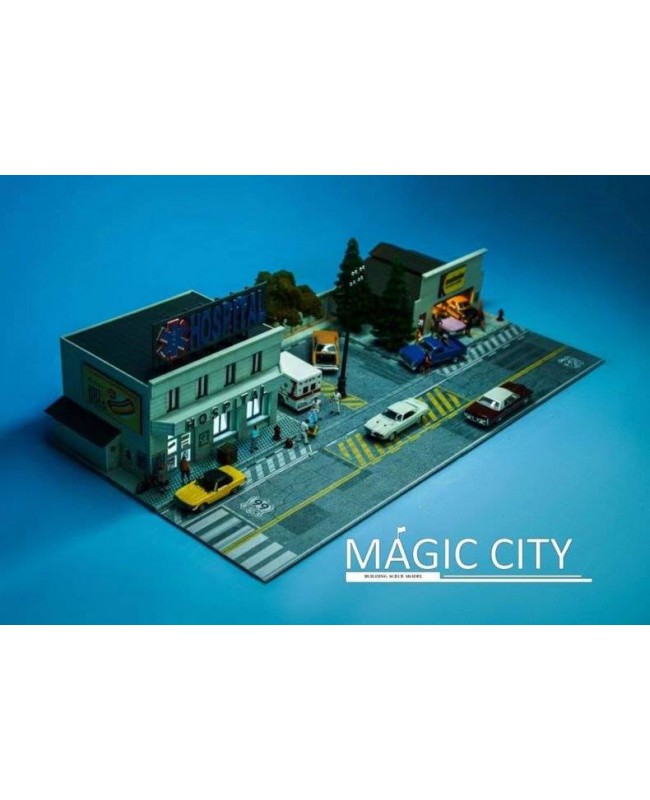 (預訂 Pre-order) Magic City 1/64 American Street View and Repair Shop US0010 美國醫院