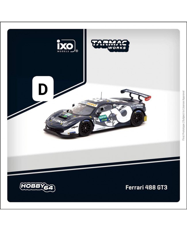 (預訂 Pre-order) Tarmac 1/64 T64-072-21DTM23 - Ferrari 488 GT3 DTM 2021 Nürburgring Race 2 Winner Alex Albon (Diecast car model)