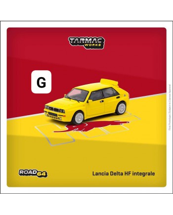 (預訂 Pre-order) Tarmac 1/64 T64R-TL049-GG - Lancia Delta HF integrale Giallo Ginestra (Diecast car model)