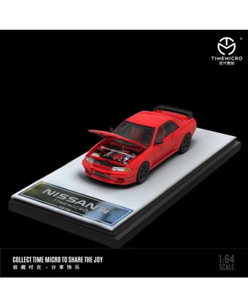 (預訂 Pre-order) TimeMicro 1:64 Nissan Gtr32 開蓋限量版 (Diecast car model) 金屬紅-普通版