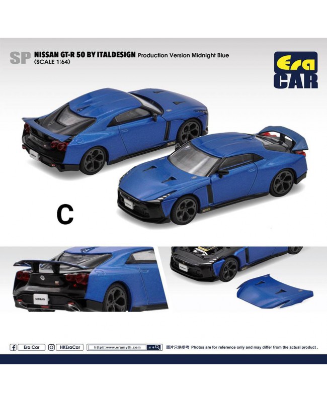 (預訂 Pre-order) ERA Car 1/64 NS22GTRSP143 SP143 Nissan GT-R50 By Italdesign - Production Version Midnight Blue (Diecast car model)
