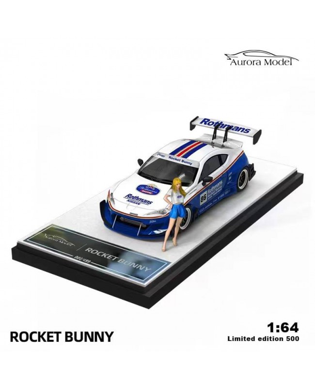 (預訂 Pre-order) AuroraModel 1:64 Future Toyota 86 Concept Rocket Bunny (Diecast car model) 限量500台 Rothmans 人偶款