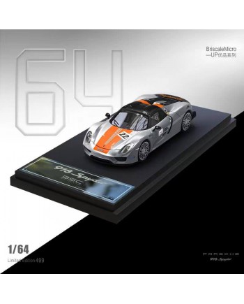 (預訂 Pre-order) BriscaleMicro Up (BSC) 1/64 Porsche 918 Spyder 22# (Diecast car model) 限量499台 普通版