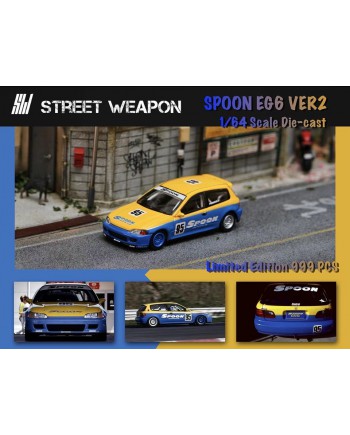 (預訂 Pre-order) Street Weapon 1:64 EG6 VER.2 Spoon (限量999台) (Diecast car model)
